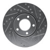 R1 91-96 Chrysler Town & Country Front Left Drilled & Slotted Silver Brake Rotor