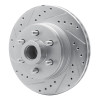 R1 91-96 Dodge DAKOTA RWD Front Left Drilled & Slotted Silver Brake Rotor