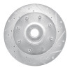 R1 78-97 Dodge B200 / B200 Van / B250 Front Right Drilled & Slotted Silver Brake Rotor