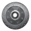 R1 78-97 Dodge B3500 / B2500 Front Left Drilled & Slotted Silver Brake Rotor
