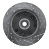 R1 78-97 Dodge B3500 / B2500 Front Left Drilled & Slotted Silver Brake Rotor