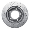 R1 80-93 Dodge Ramcharger 4WD Front Right Drilled & Slotted Silver Brake Rotor