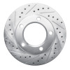 R1 80-93 Dodge W100 Front Left Drilled & Slotted Silver Brake Rotor