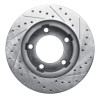 R1 80-93 Dodge W100 Front Left Drilled & Slotted Silver Brake Rotor