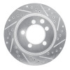 R1 74-81 Dodge W150 Front Right Drilled & Slotted Silver Brake Rotor