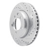 R1 74-81 Dodge W150 Front Right Drilled & Slotted Silver Brake Rotor