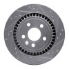 R1 07-18 Volvo XC70 Rear Right Drilled & Slotted Silver Brake Rotor