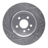 R1 07-18 Volvo XC70 Rear Right Drilled & Slotted Silver Brake Rotor