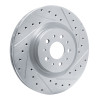 R1 15-22 Ram Promaster City Front Right Drilled & Slotted Silver Brake Rotor