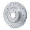 R1 15-22 Ram Promaster City Front Left Drilled & Slotted Silver Brake Rotor