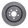 R1 07-18 Volvo V60 Rear Left Drilled & Slotted Silver Brake Rotor