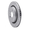 R1 07-18 Volvo V60 Rear Left Drilled & Slotted Silver Brake Rotor