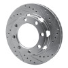 R1 75-93 Dodge W200 Front Right Drilled & Slotted Silver Brake Rotor