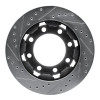 R1 75-93 Dodge W200 Front Right Drilled & Slotted Silver Brake Rotor
