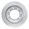 R1 80-93 Dodge W200 Front Right Drilled & Slotted Silver Brake Rotor