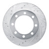 R1 80-93 Dodge W200 Front Left Drilled & Slotted Silver Brake Rotor
