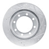 R1 80-93 Dodge W200 Front Left Drilled & Slotted Silver Brake Rotor