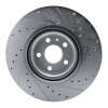 R1 17-25 Volvo V90 Front Left Drilled & Slotted Silver Brake Rotor