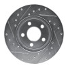 R1 84-95 Chrysler New Yorker Front Right Drilled & Slotted Silver Brake Rotor