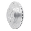 R1 06-25 American Coach PatRiot Front Right Drilled & Slotted Silver Brake Rotor