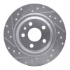 R1 18-25 Volvo S60 Rear Left Drilled & Slotted Silver Brake Rotor