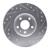 R1 18-25 Volvo S60 Rear Left Drilled & Slotted Silver Brake Rotor