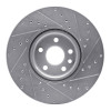 R1 16-17 Volvo XC60 Front Left Drilled & Slotted Silver Brake Rotor