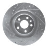 R1 16-26 Polestar Polestar 2 Rear Left Drilled & Slotted Silver Brake Rotor