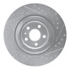 R1 16-26 Polestar Polestar 2 Rear Left Drilled & Slotted Silver Brake Rotor