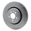 R1 14-23 Dodge Charger Front Left Drilled & Slotted Silver Brake Rotor