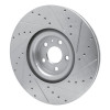 R1 16-26 Volvo XC90 Front Left Drilled & Slotted Silver Brake Rotor