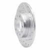 R1 13-16 Dodge DART Rear Right Drilled & Slotted Silver Brake Rotor