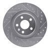 R1 16-26 Volvo V60 Cross Country Rear Right Drilled & Slotted Silver Brake Rotor