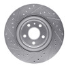 R1 16-26 Volvo V60 Cross Country Rear Right Drilled & Slotted Silver Brake Rotor