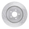 R1 08-14 Chrysler 200 Front Left Drilled & Slotted Silver Brake Rotor
