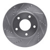 R1 07-17 Dodge CALIBER Front Left Drilled & Slotted Silver Brake Rotor