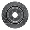 R1 03-17 Dodge Viper Rear Right Drilled & Slotted Silver Brake Rotor