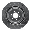 R1 03-17 Dodge Viper Rear Left Drilled & Slotted Silver Brake Rotor