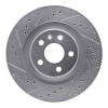 R1 16-26 Volvo V60 Rear Left Drilled & Slotted Silver Brake Rotor