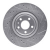R1 16-26 Volvo V60 Rear Left Drilled & Slotted Silver Brake Rotor