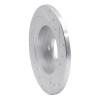 R1 78-90 Dodge Charger Front Left Drilled & Slotted Silver Brake Rotor