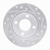 R1 78-90 Dodge Charger Front Left Drilled & Slotted Silver Brake Rotor
