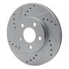 R1 00-05 Chrysler Neon Front Left Drilled & Slotted Silver Brake Rotor
