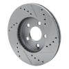 R1 00-05 Chrysler Neon Front Left Drilled & Slotted Silver Brake Rotor