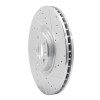 R1 16-26 Polestar Polestar 2 Front Right Drilled & Slotted Silver Brake Rotor