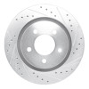 R1 99-04 Chrysler 300M Front Right Drilled & Slotted Silver Brake Rotor