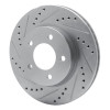 R1 98-00 Chrysler LHS Front Left Drilled & Slotted Silver Brake Rotor