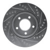 R1 98-00 Chrysler LHS Front Left Drilled & Slotted Silver Brake Rotor