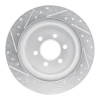 R1 92-02 Dodge Viper Rear Right Drilled & Slotted Silver Brake Rotor