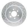 R1 92-02 Dodge Viper Rear Left Drilled & Slotted Silver Brake Rotor